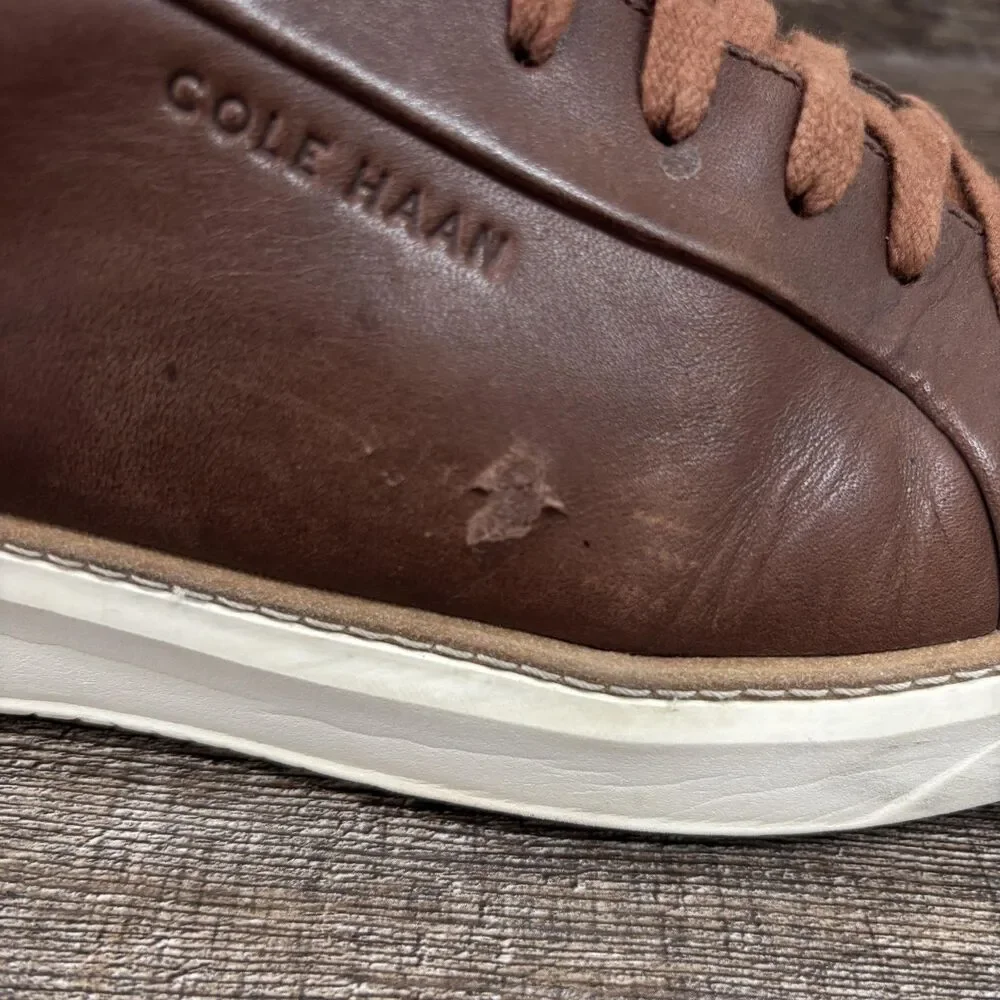 Cole Haan Shoes Men's 12W Brown Leather Low Top Casual Comfort Sneakers C35138